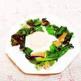 ほうれん草と椎茸の巣ごもり卵